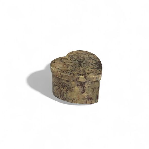 Whimsical Marble Heart Trinket Box - Petite Size, Super cute! - Picture 3 of 7